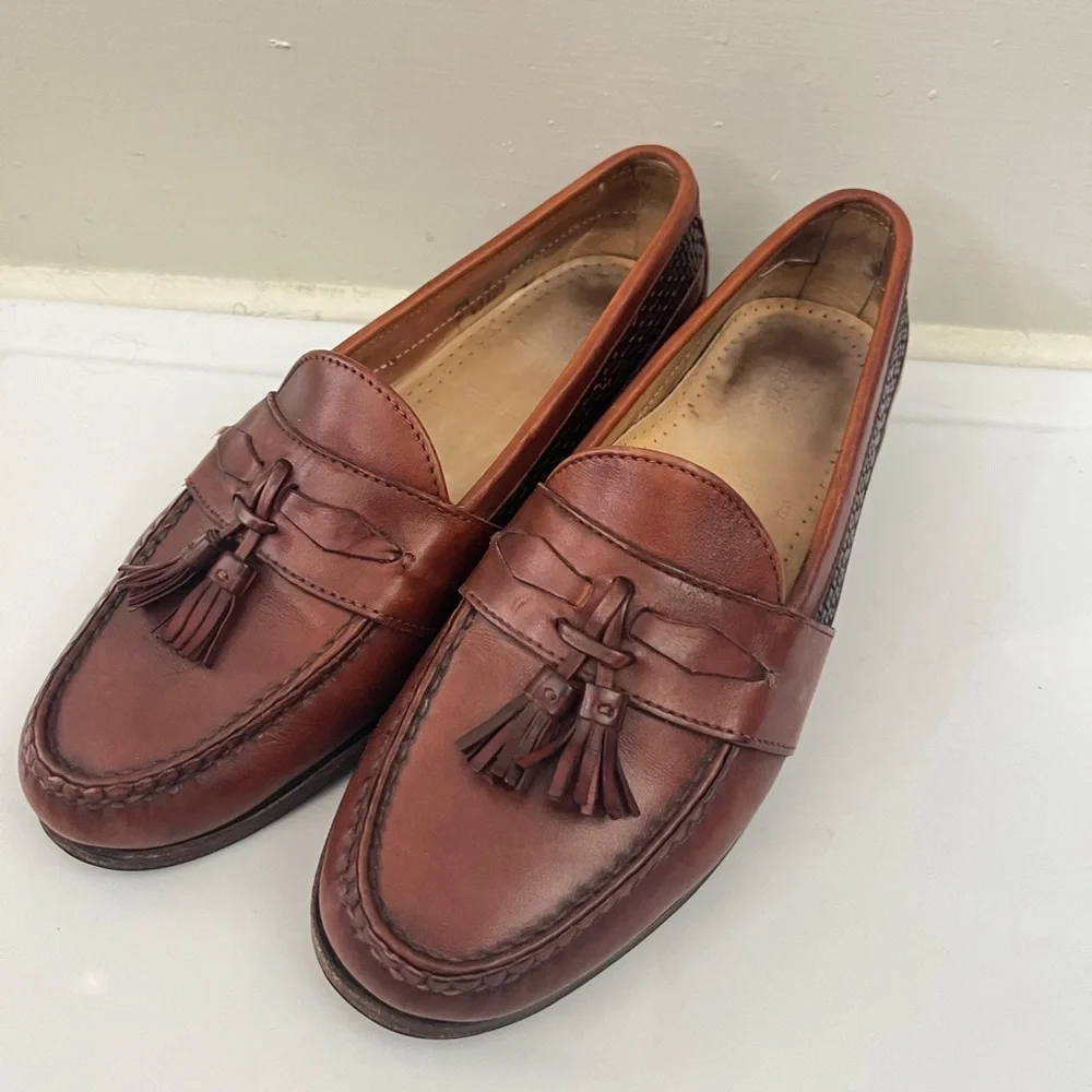 Allen Edmonds Slip On‎ Leather Loafer Tassel Woven Size 9.5